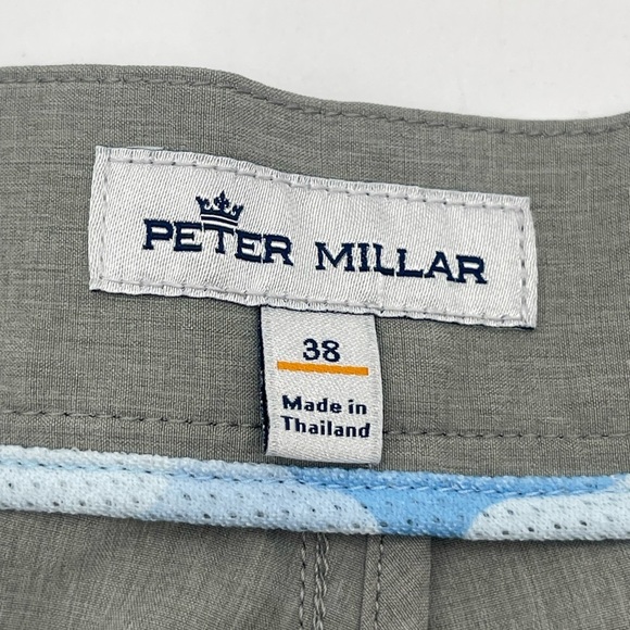 Peter Millar Men’s Size 38 Performance Golf Shorts Gray Stretch Casual Chino - Picture 5 of 9